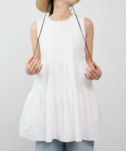 Tunic Tunic A-Line Sleeveless Switching [S/S NEW]