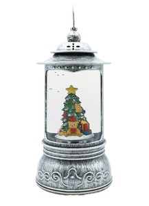 クリスマス【バブルLEDライト】　ランタン型　ツリーベア