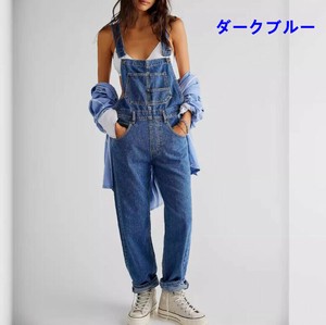 デニムパンツ サスペンダー 無地 快適 レディース ファッション  MBQ1274