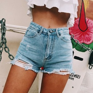 ショートパンツ デニムパンツ 無地 快適 レディース ファッション    MBQ1276