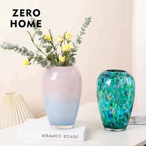 玄関の置物 大人気 純手作り 瑠璃の花瓶 北欧 リビングフラワー
