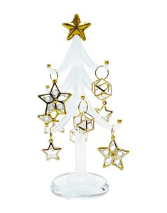 クリスマス【ガラスツリー】15cm　ガラスツリー　スター
