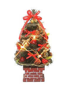 クリスマス【デコツリー】デコレーションツリー　ブリックアップル　21cm