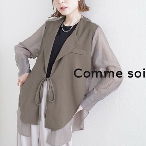 ■ comme soi（コムソワ）■シアー異素材ジャケット　 2025新作