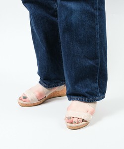 【pied du lapan】 クロスデザインウェッジサンダル　シンプル　かわいい　春夏　サンダル　ウェッジ　厚底