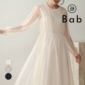 Casual Dress Design Front/Rear 2-way Gathered Dress