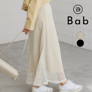 【決算SALE】再入荷：メッシュフレアスカート◇ほどよい透け感のあるメッシュ素材