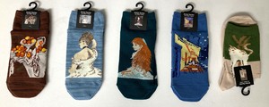 レディース名画ソックス　ショート丈　5種アソート　200足セット