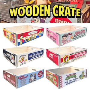 【新柄登場☆】【ウッドはGOOD！】WOODEN CRATE ガレージ アメリカン雑貨 ◾️ウッドクレート