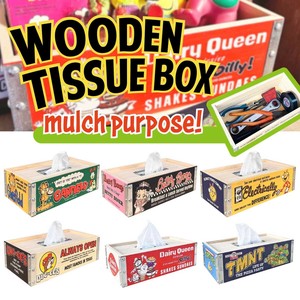 【新柄登場☆】【インダストリアル】Wood Tissue Box 工具入れ プランター ◾️ウッドティシュボックス