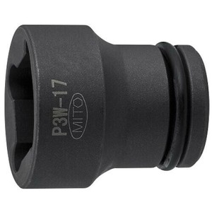 ミトロイ(MITOLOY) 3/8 インパクトレンチ用 ウエルドナット用ソケット 17mm P3W-17