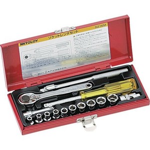 ミトロイ(MITOLOY) 1/4 ソケットレンチセット mm メタルケースセット S216M