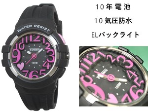 SALE【特価品】T-SPORTS ティースポーツ 10年電池 10気圧防水 3D文字盤 ELライト 腕時計【TS-A048】