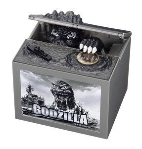 【貯金箱】ゴジラバンク　モノクロVer.　Godzilla Coin Bank Black and White Ver.