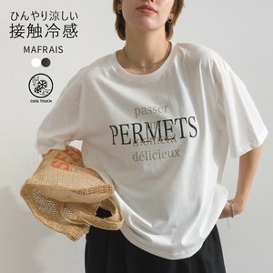 接触冷感 シアースラブ天竺 シアー ロゴ Tシャツ 半袖【2025春夏新作】