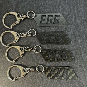 ドライカーボン 型式 キーホルダー ホンダ シビック EG6 EK9 FK8 FL5 受発注