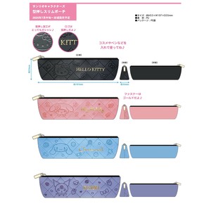 【8月上旬入荷予定】サンリオキャラクターズ合皮型押しスリムポーチ / サンリオ ペンケース 2025新作