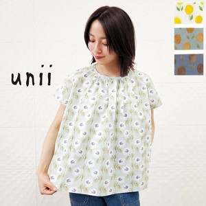 Button Shirt/Blouse Floral Pattern Gathered Blouse
