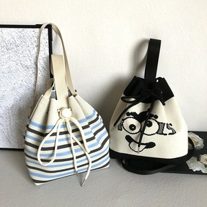 トートバッグ ストライプ 花柄 ニットバッグ レディース ファッション MBQ1350