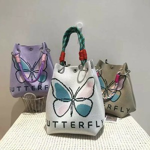 トートバッグ 花柄 ニットバッグ  レディース ファッション   MBQ1358