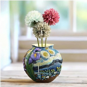 星月夜植木鉢花花花手製装飾品 LX2444