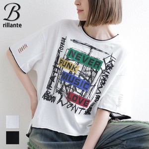 ダメージプリントTシャツ 2025新作　BRILLANTE東京　（198638）
