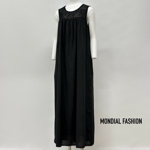 Casual Dress Sleeveless Dress Cotton Switching Made in Italy