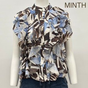 Button Shirt/Blouse Design Front Mint Sleeve Blouse Made in Italy