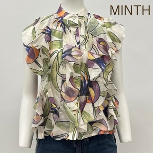 Button Shirt/Blouse Design Front Mint Sleeve Blouse Botanica Made in Italy