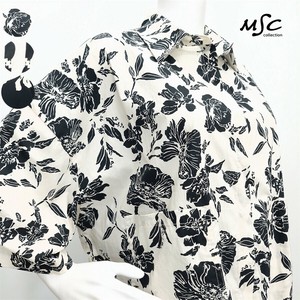 Button Shirt/Blouse Monotone Asymmetrical Drop-shoulder Pocket Short Length