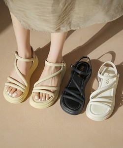 国内即納 厚底サンダル ストラップ靴 夏 韓国風