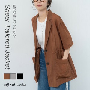 夹克 半透明 5分袖