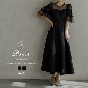 礼服 雅卡尔织布 褶边/褶皱袖子