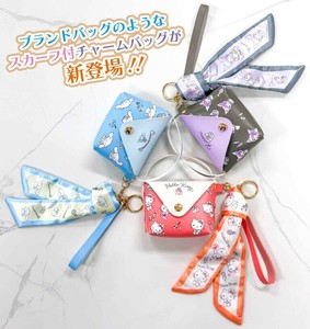サンリオ スカーフ付チャームバッグ 3種 ハローキティ クロミ シナモロール