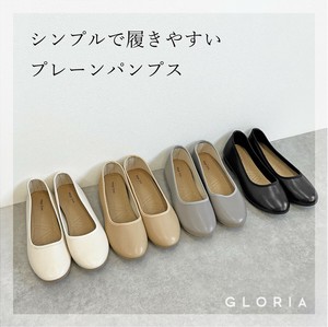 【2025秋冬新作8月入荷】【予約販売】合皮ラウンドパンプス　レディース　婦人　パンプス　靴