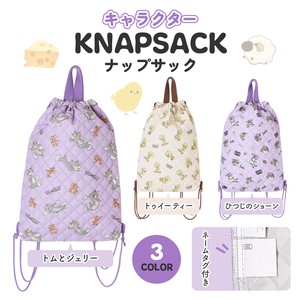 【SALE30％OFF】【7月末締切8月中旬発送】キルトナップサック /トムとジェリー トゥイーティー ショーン