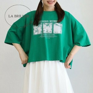 【LA BRILLER】半袖ロゴプリントTシャツ