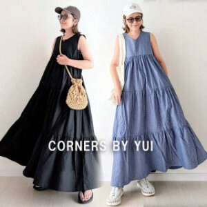 Casual Dress Front/Rear 2-way Collaboration Tiered Dress Summer Linen Spring