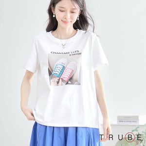 【2025新作】【M〜L】ラインストーンアクセントスニーカープリントTシャツ(N13-246)(5号店）FM5