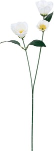 【造花】椿スプレー　ホワイト　FSK-0002W