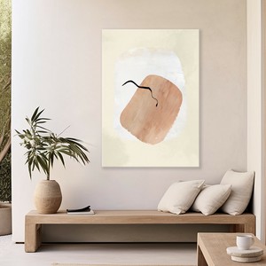 キャンバスアートパネル 【 abstract shape art orange 】北欧ジャパンディ　インテリアアート  サイズ豊富