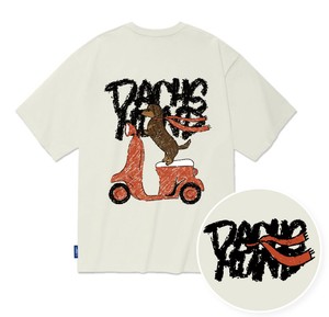 【2025春夏新作】ダックスフンド ユニークイラストプリントTシャツ