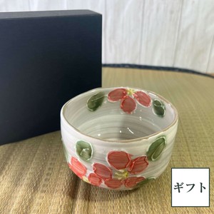Mino ware Japanese Teacup Red Gift Matcha Bowl Made in Japan