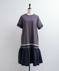 【2025SS新作入荷】裾切替配色デザインロングワンピース 2025新作 skypink東京