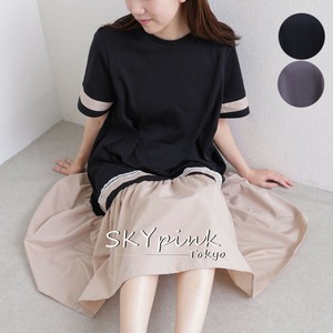 【2025SS新作入荷】裾切替配色デザインロングワンピース 2025新作 skypink東京