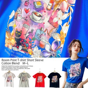 ☆NEW！☆部屋 プリント Tシャツ 半袖【綿混】【M~L】