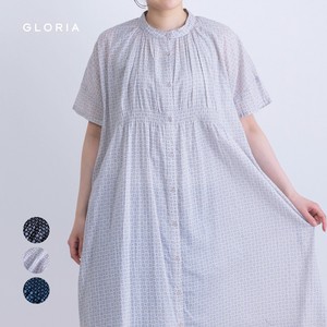 洋装/连衣裙 抽褶 5分袖 春夏