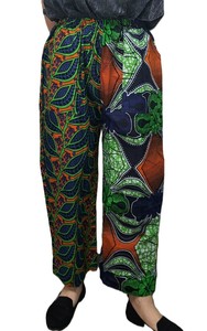 Cropped Pant Patterned Navy Ladies fashion Green