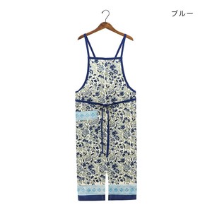 エプロン カリーノブロックプリント ブルー 11725900230