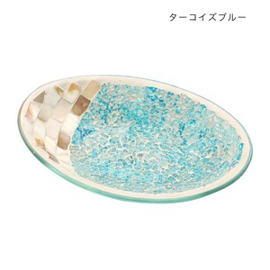 モザイク オーバルトレイ ターコイズブルー 13025810497